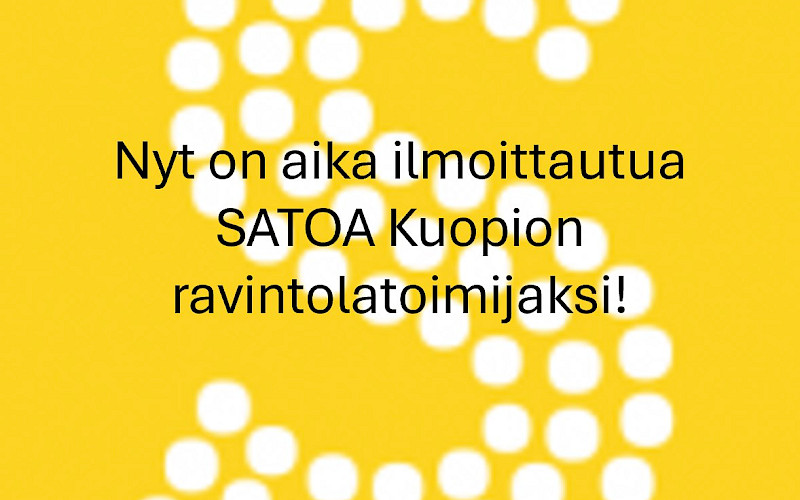 Ilmoittautuminen 29.-30.8.2025 vietettävän Satoa Kuopio -tapahtuman ravintolatoimijaksi on nyt avoinna!