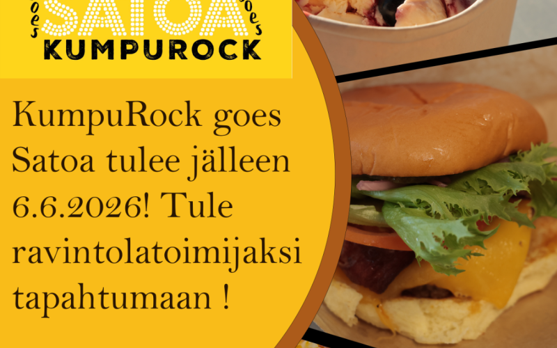 KumpuRock goes Satoa 2026 - Haku ravintolatoimijaksi nyt avoinna